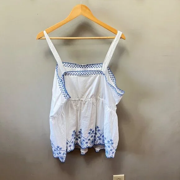 New Lane Bryant Classic Square-Neck Peplum Eyelet Tank - Sz. 16 - Picture 6 of 6